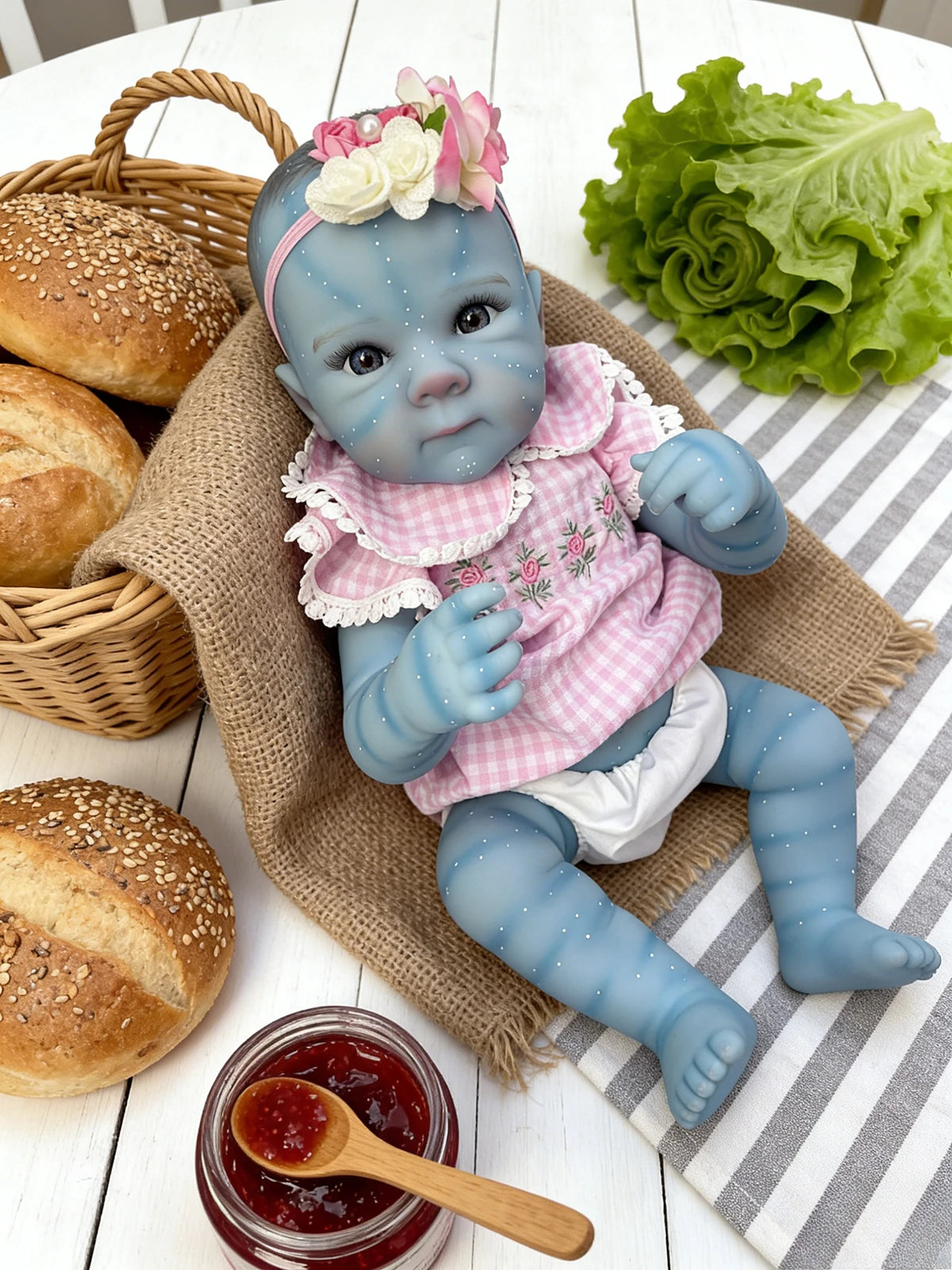 Collectible 48cm Newborn Reborn Doll with Realistic Features