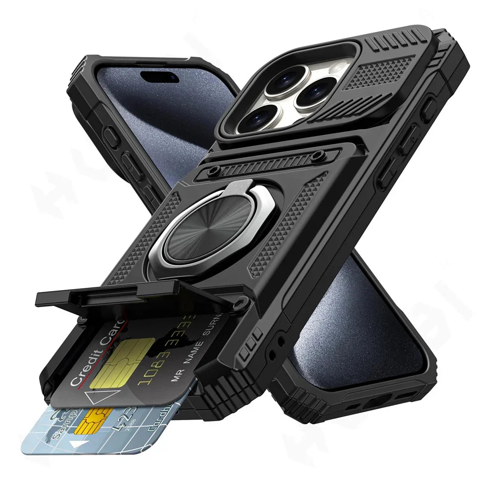 Heavy Duty Magnetic Phone Case with Kickstand | All iPhone Models