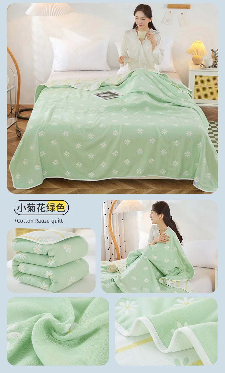 Breathable Summer Quilt | Multi-functional Cotton Towel Blanket