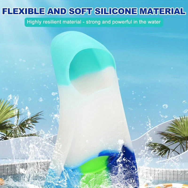 Silicone Swim Fins for Kids & Adults | Quick Dry Pool Training Gear