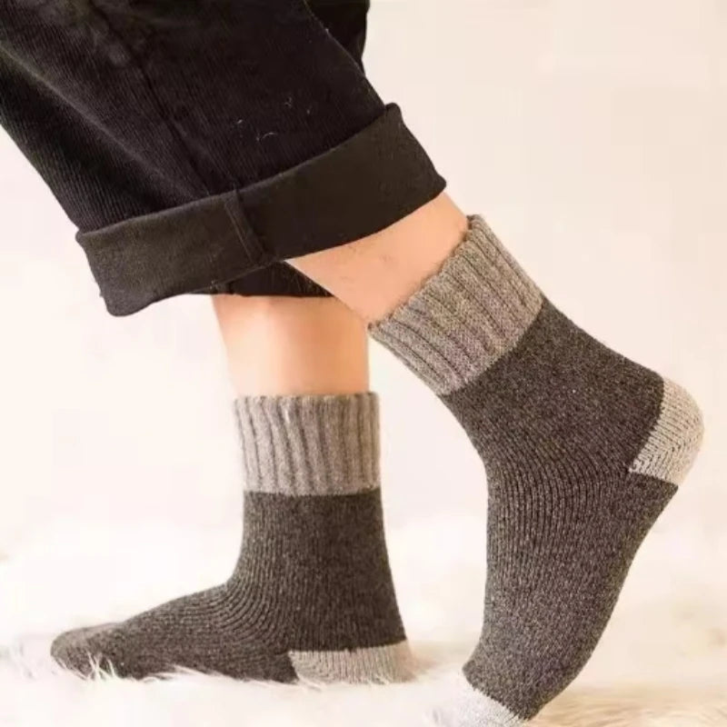 5 Pairs Warm Wool Socks for Men | Thick Winter Comfort Essentials
