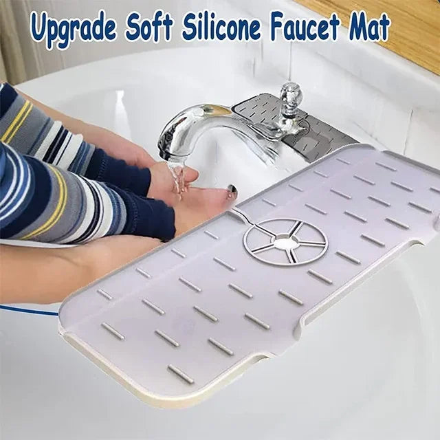 Silicone Faucet Absorbent Pad | Sink Splash Catcher & Protectors