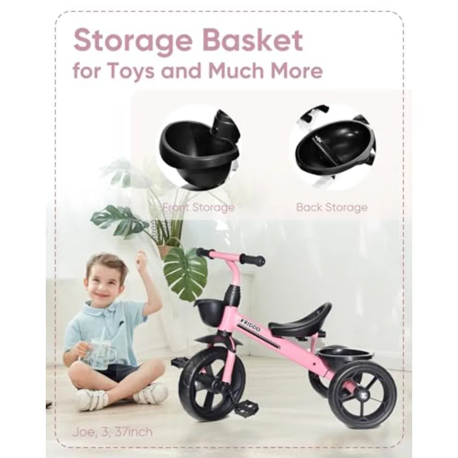 3-in-1 Toddler Tricycle with Protective Gear Set | Safe Outdoor Fun