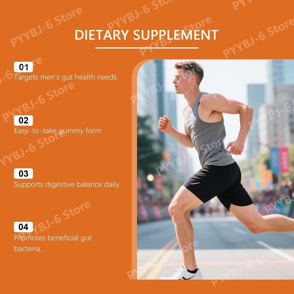 Men's Digestive Health Gummies | Peach Flavor Probiotic Blend