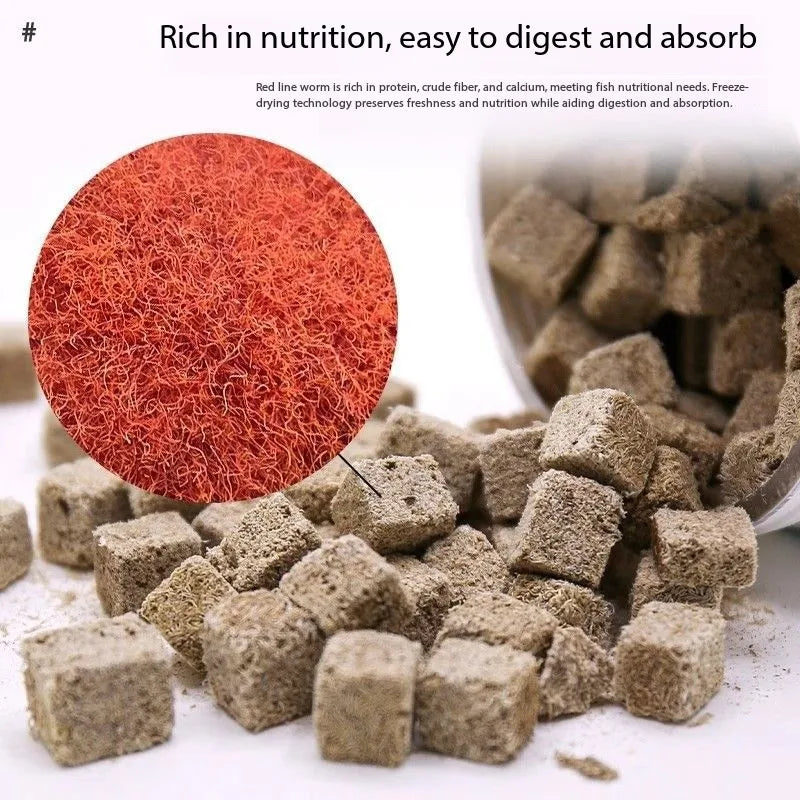 High Protein Freeze Dried Bloodworms for Fish & Tortoise Feed
