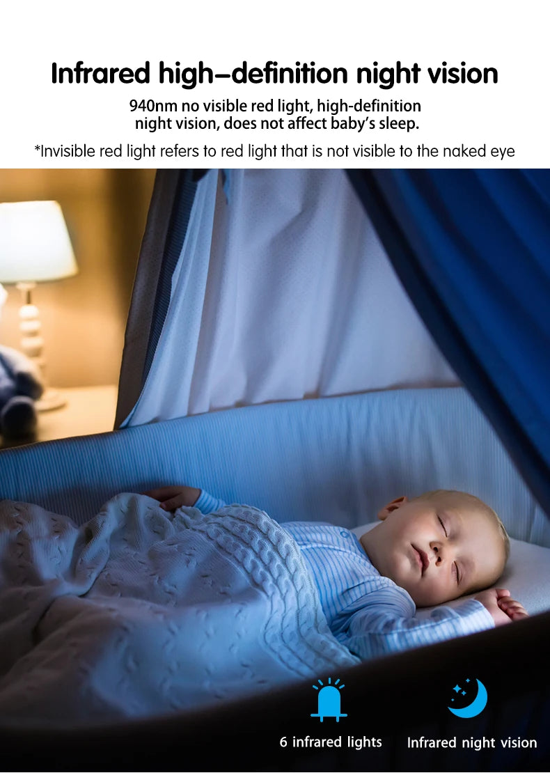 Smart Baby Monitor with 2K Camera & Night Vision for All Parents