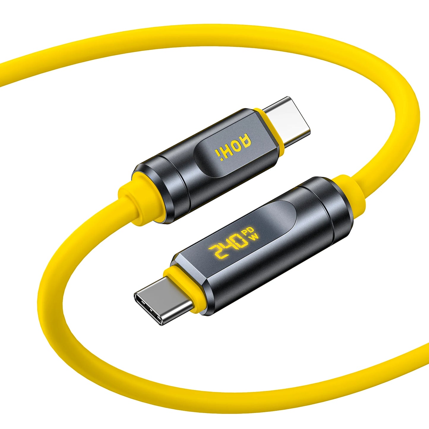 USB-C to USB-C Cable | 240W with LED Display & 80Gbps Data Transfer