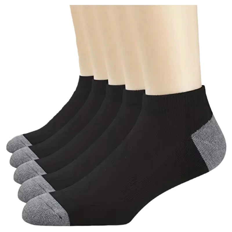 10 Pairs Men’s Cotton Short Socks | Breathable Low-Cut Ankle Socks