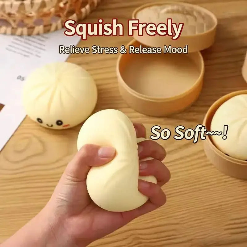 Giant Dumpling Toys Anxiety Relief Fidget Toy Simulation Food Steamed Stuffed Bun Soft Squeeze Decompression Dough Toy