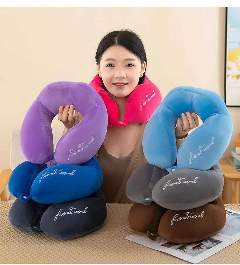 Comfortable U-Shaped Neck Pillow for Travel | Soft Support Cushion