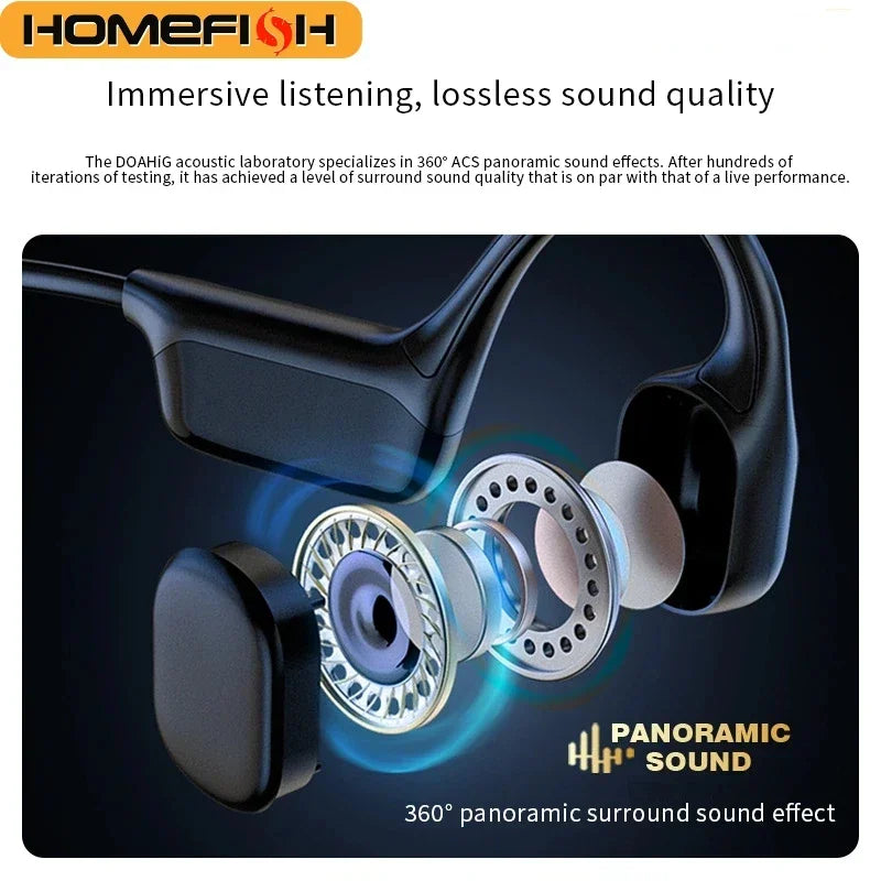 IPX8 Waterproof Bone Conduction Headphones | Open-Ear Bluetooth