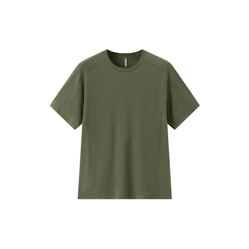 New Zealand Merino Wool T-Shirt Mens Summer Quick Dry Moisture Wicking Breathable Athletic Hiking Camping Gym Short Sleeve