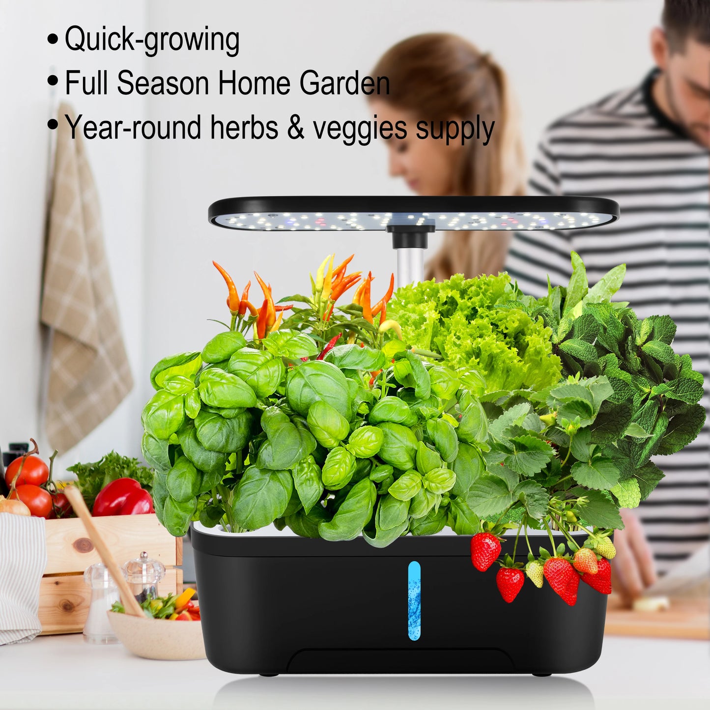 Smart Hydroponic Indoor Garden Kit | Grow Fresh Herbs & Veggies