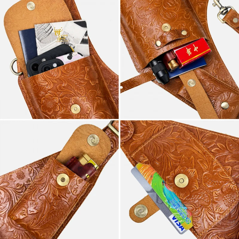 Anti-Theft Medieval Leather Holster Bag | Stylish Steampunk Design
