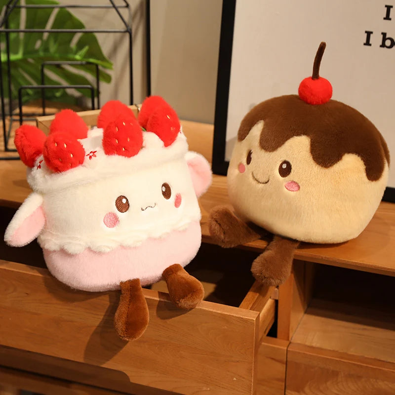 Kawaii Strawberry Food Doll Throw Pillow | Perfect Gift Idea