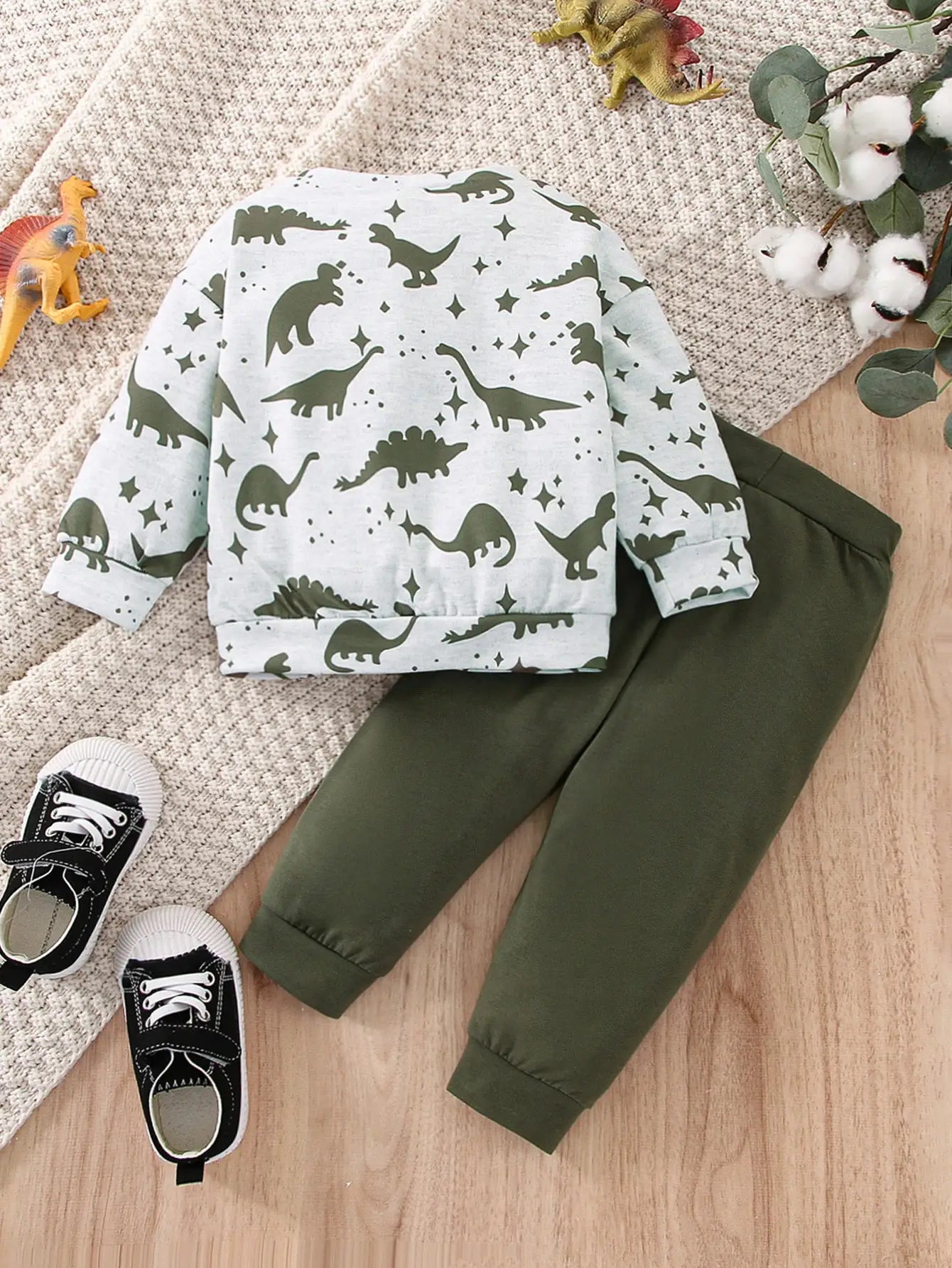 Two-Piece Baby Boy Dinosaur Sports Leisure Set | Comfortable Wear