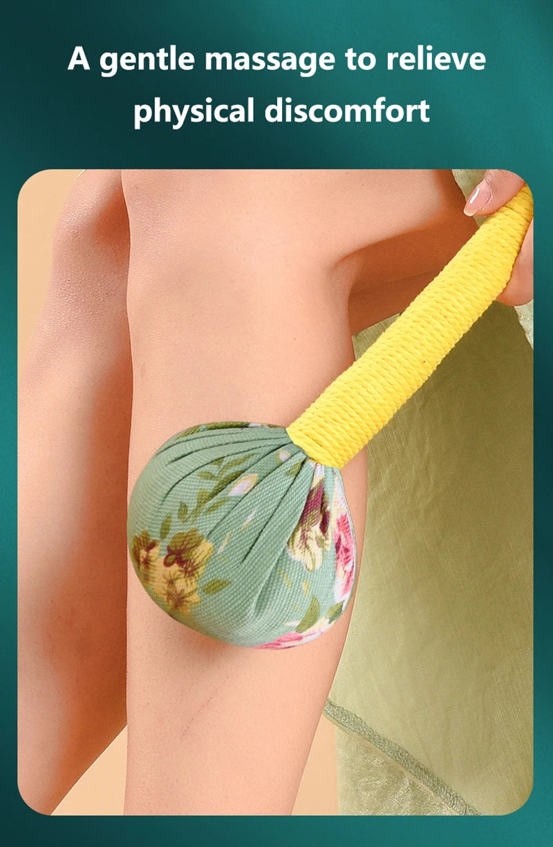 Long-Handled Wormwood Massage Hammer | Lymphatic Drainage Tool