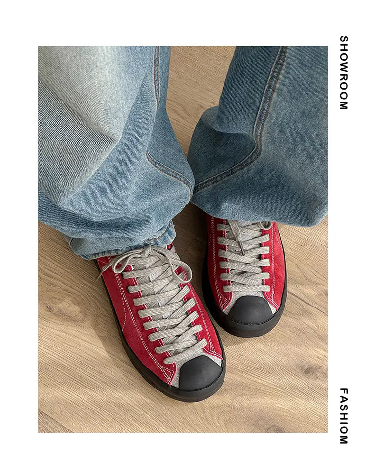 Men's Casual Suede Sneakers | Non-Slip Platform Walking Shoes