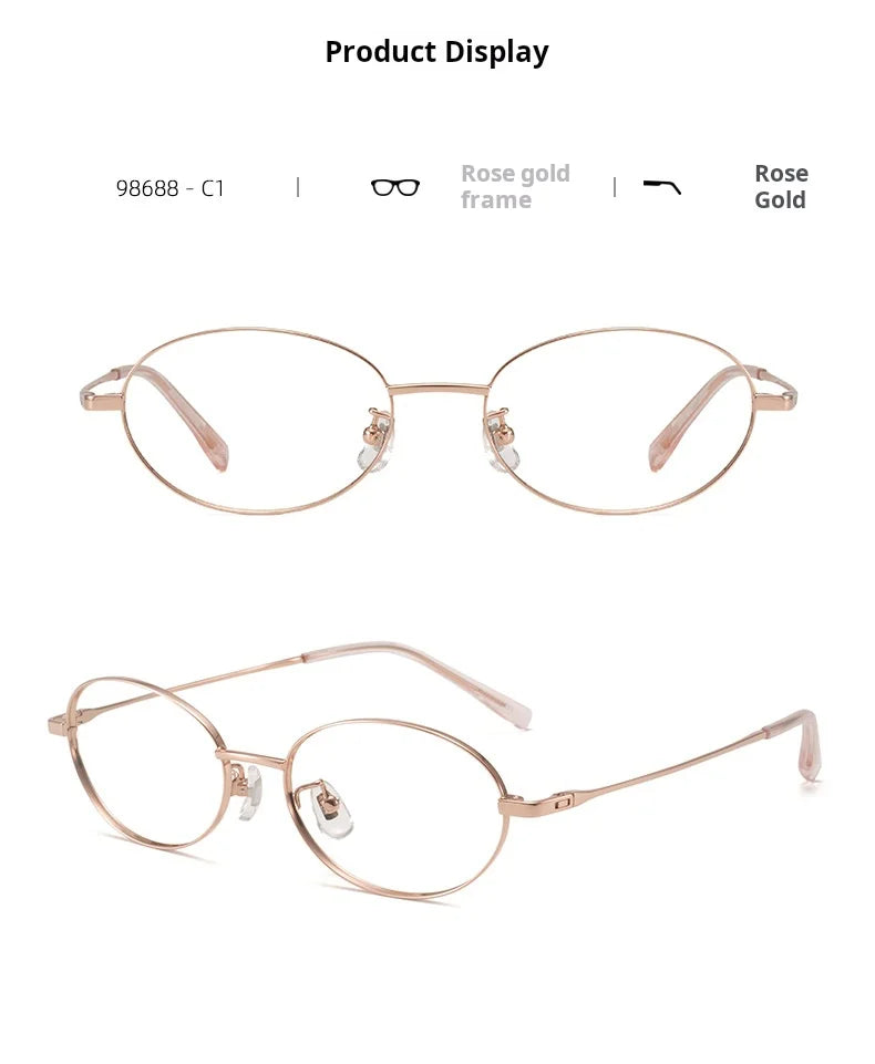 Retro Oval Prescription Glasses | Stylish Blue Light Blocking Eyewear