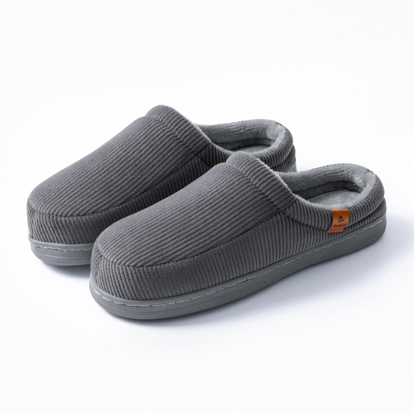 Men's Memory Foam Winter Slippers | Cozy Striped Indoor Shoes