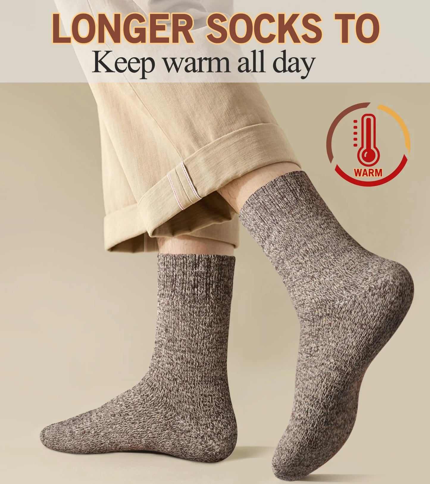 Cozy Winter Warm Wool Socks | Thick & Comfortable for All