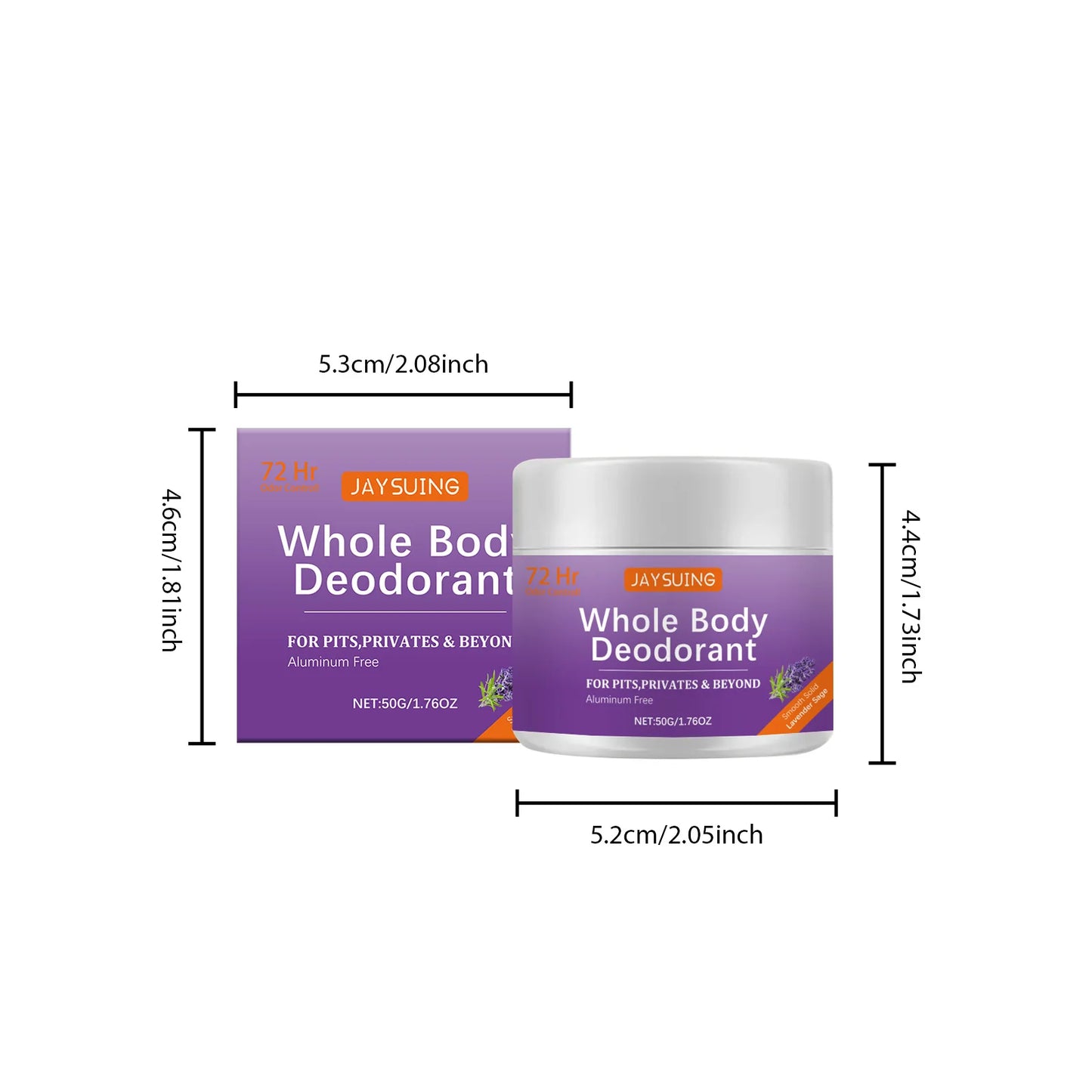 Whole Body Deodorant Cream | Lasting Odor Protection & Refreshing Aroma