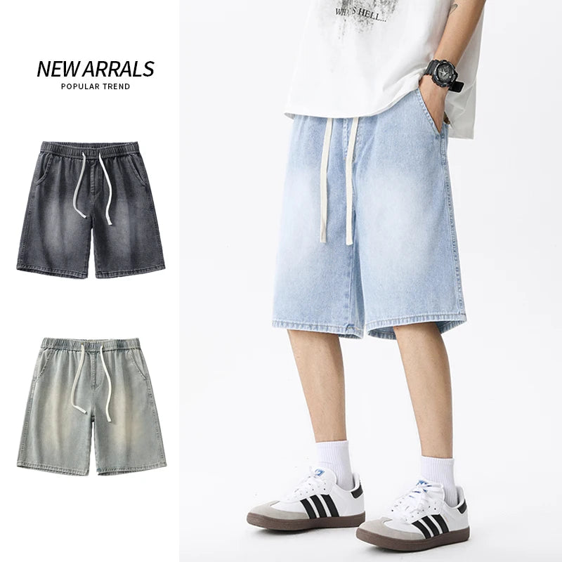 Men's Casual Light Blue Denim Shorts | Comfortable & Stylish