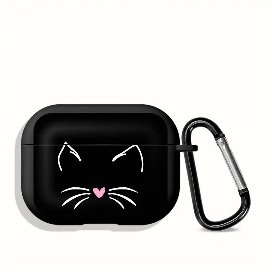 Bonitas fundas para auriculares con orejas de gato | Protección elegante para tus AirPods