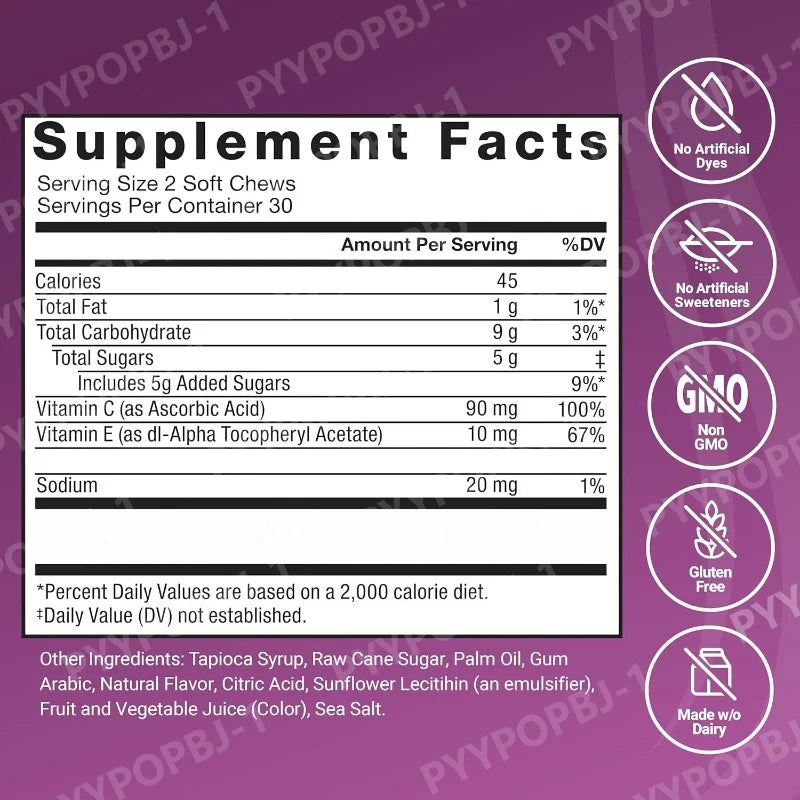 Berry Flavor Hair Vitamins Gummies | Promote Healthy Hair Growth