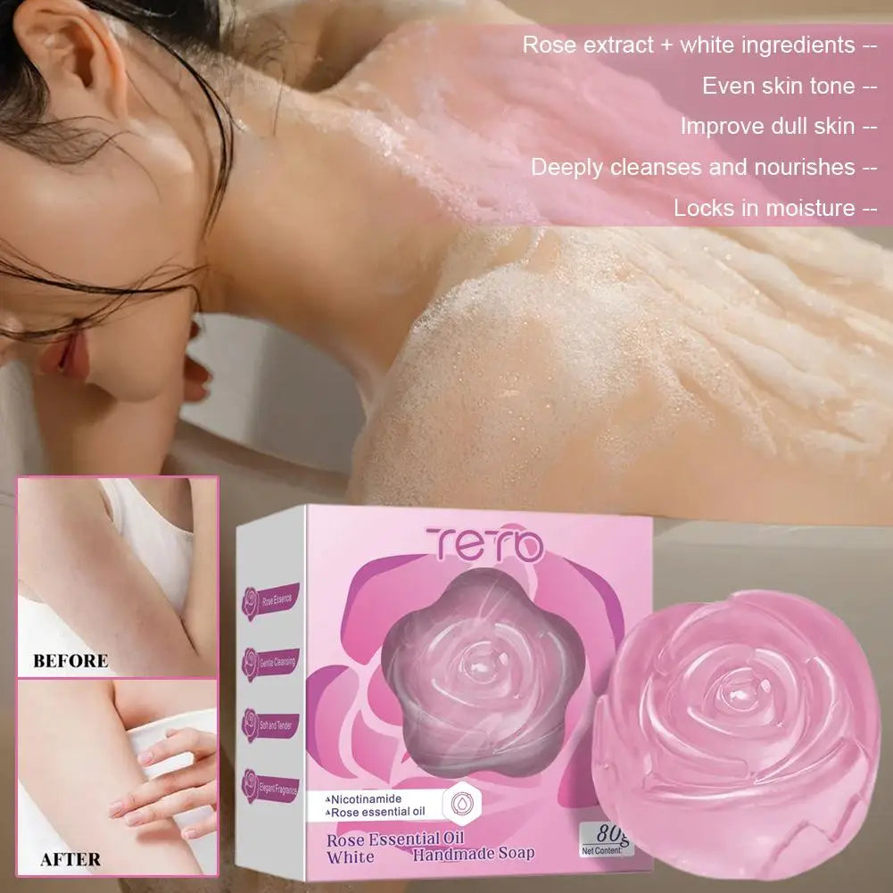 Rose Oil Whitening Soap | Brightening & Nourishing Cleansing Bar