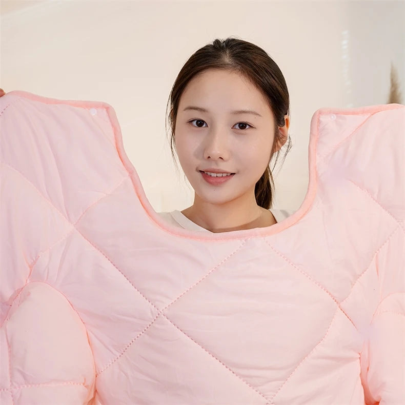 Cozy Fleece Wearable Blanket Hoodie | Warm Sherpa Wrap with Arms