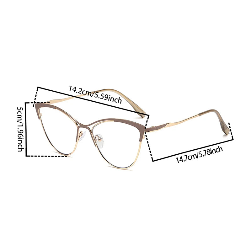 Gafas ojo de gato con estilo | Gafas de moda para mujer que bloquean la luz azul