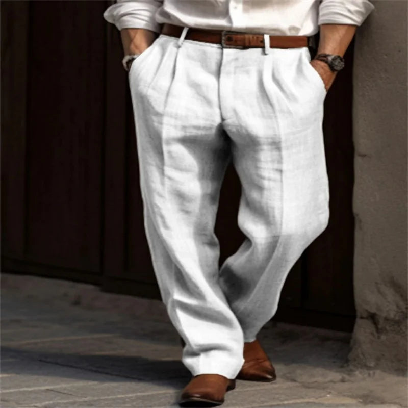 Men's Casual Linen Pants | Stylish Ankle-Length Comfort Trousers