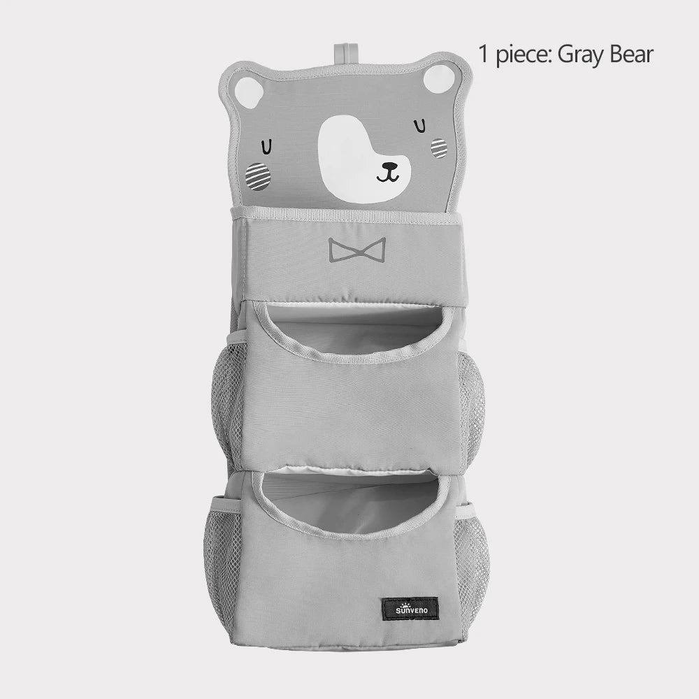 Cartoon Baby Crib Hanging Storage Bag | Multi-functional Organizer