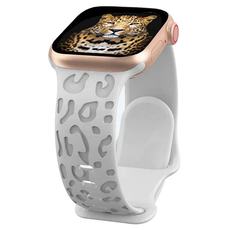 Stylish Engraved Silicone Watch Strap for Apple Watch