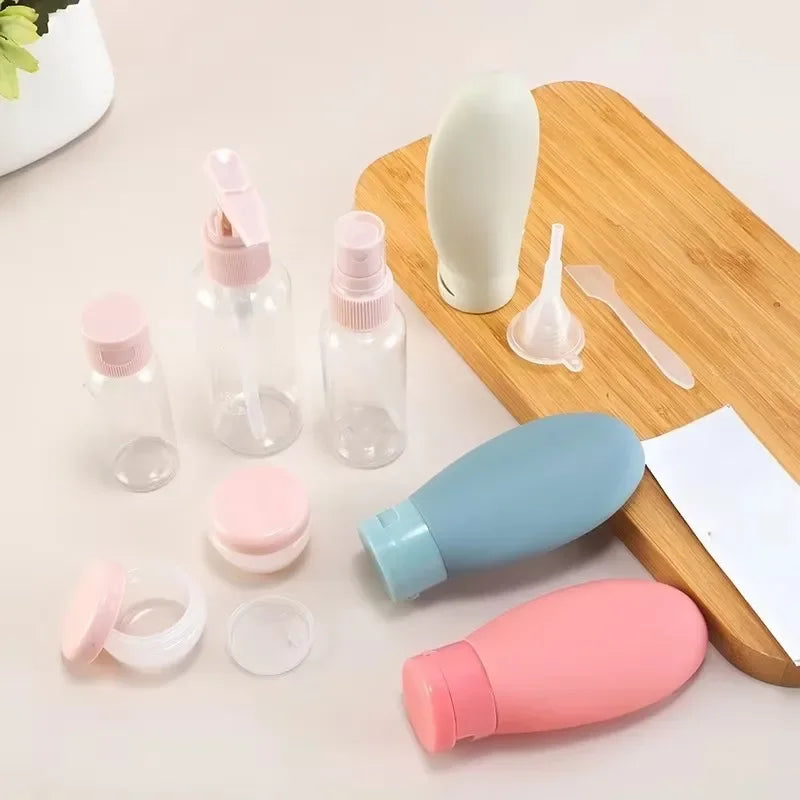 11-Pcs Travel Toiletries Containers Set | Refillable Mini Bottles