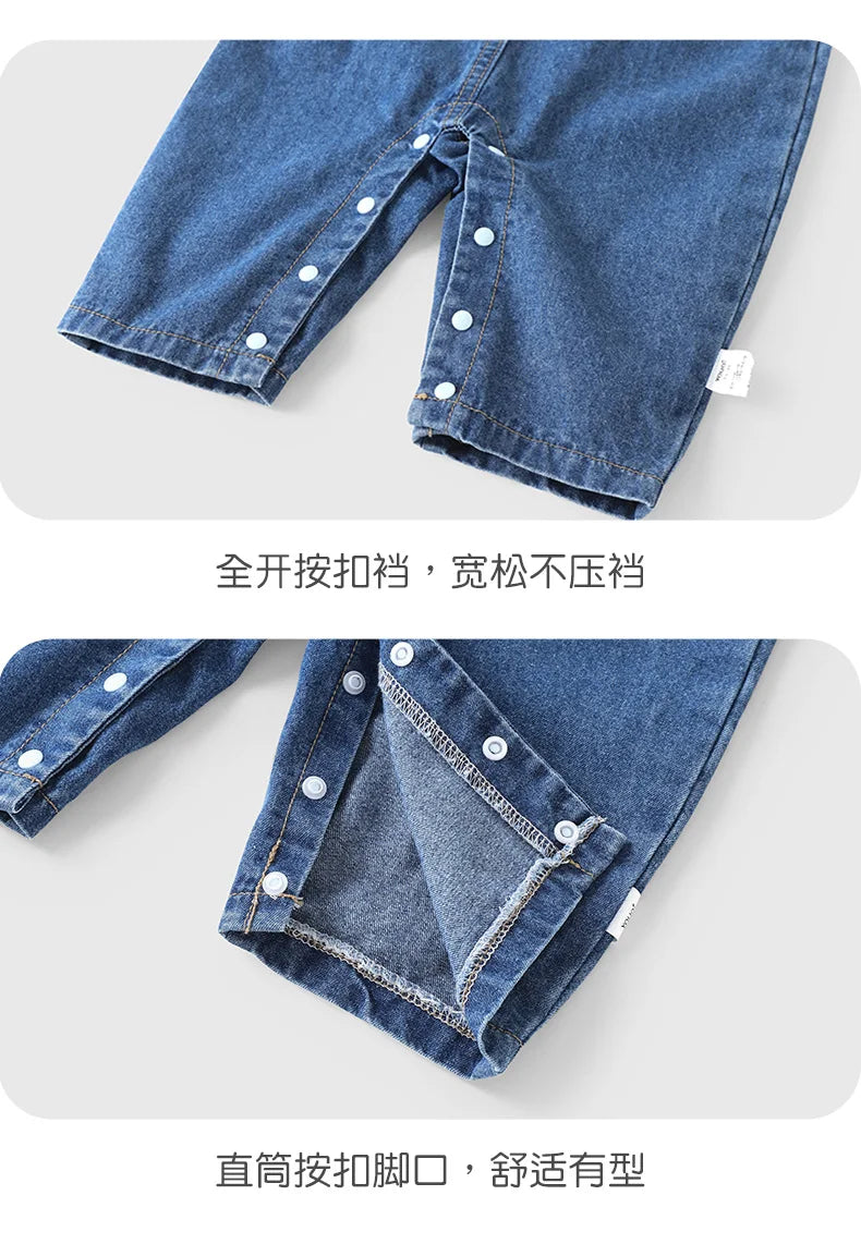 Baby Girl Denim Overalls | Stylish Spring & Autumn Jumpsuit