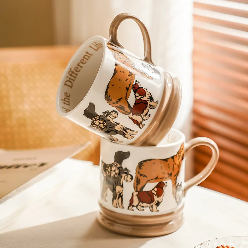 Cute Puppy Ceramic Mug | High Aesthetic Gift for Dog Lovers