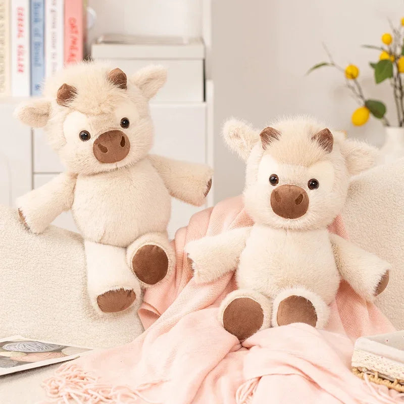 Adorable Highland Cattle Plush Toy | Huggable Cow Stuffed Animal
