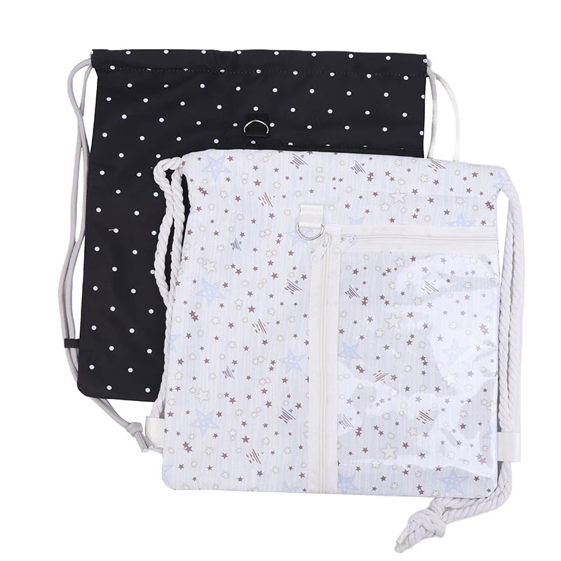 Fashion Drawstring Backpack | Large Capacity Star Print Ita Bag