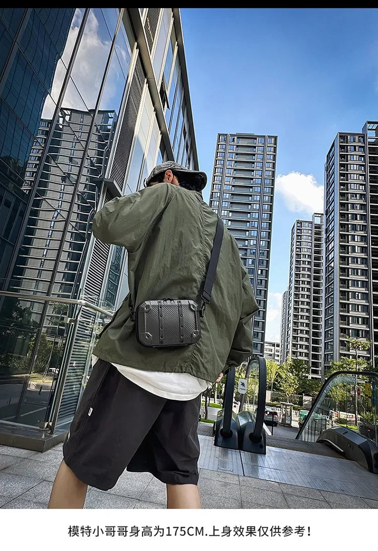 Luxury Mini Messenger Bag for Men | Stylish Pu Leather Crossbody