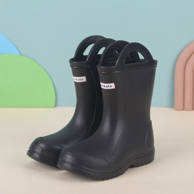 New Children Baby Rain Boots Lightweight Rubber Plastic Rain Boots Boy Girl Kids Rain Shoes Waterproof Garden Shoes Rainy Days