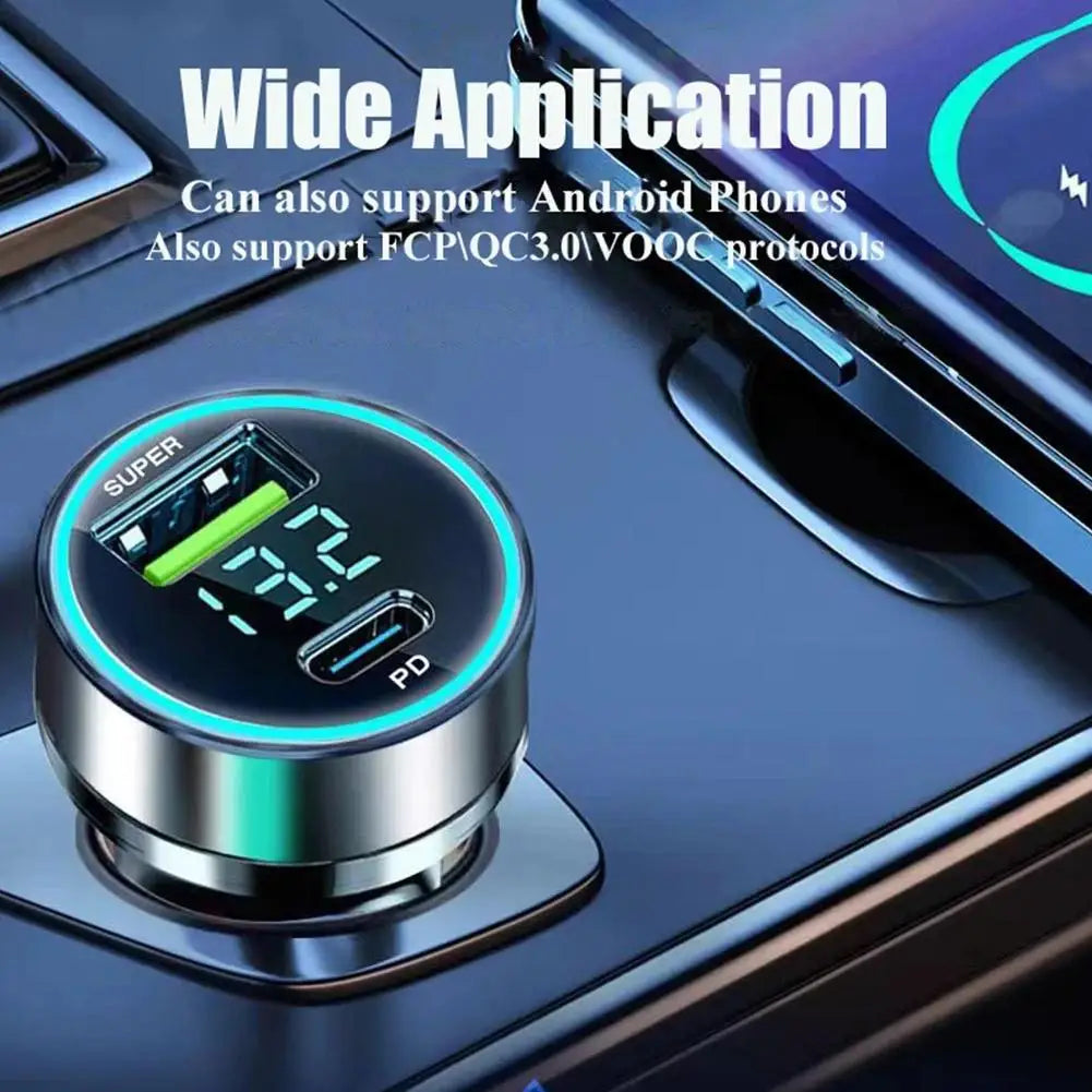 20W Super Fast Car Charger | Dual USB Type-C Adapter for All Devices