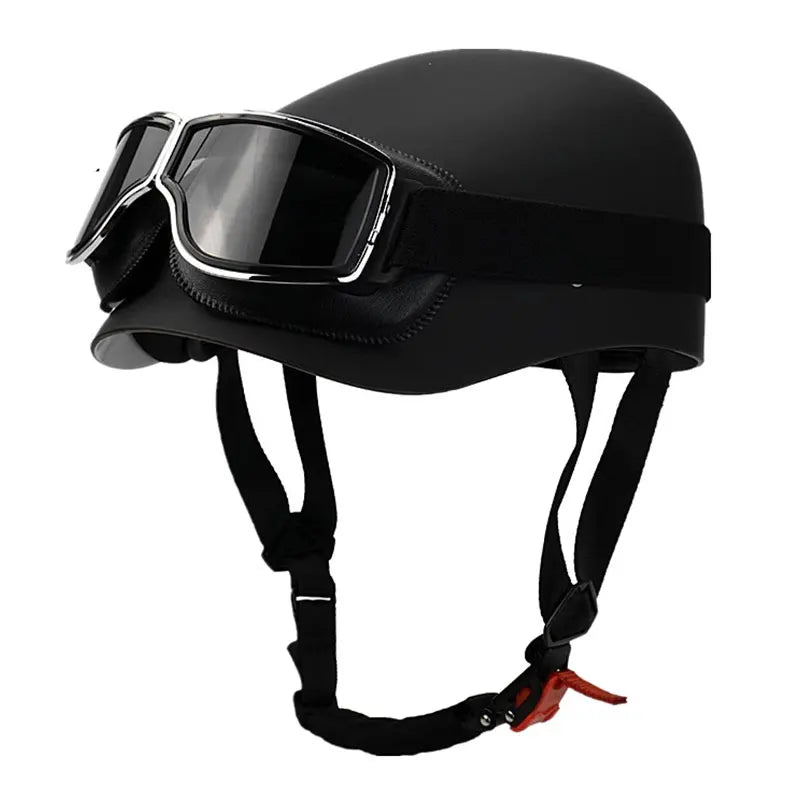 Retro Vintage Half Face Motorcycle Helmet for Men and Women