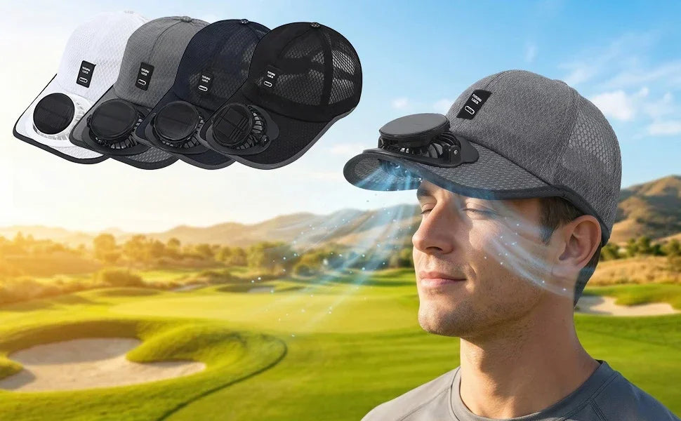 Solar Baseball Cap with Fan | Ultimate Sun Protection Gear