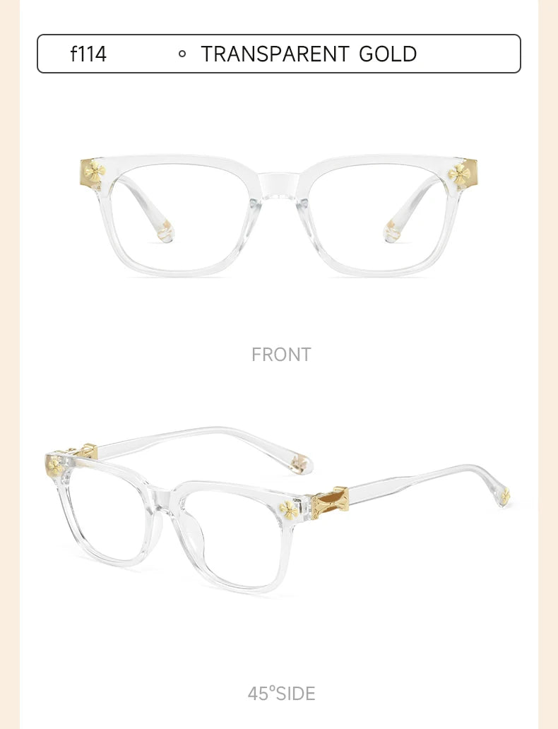 2026 New BEAU FIVE Retro Anti-Blue Light Square Frame Computer Protective Glasses Trendy Versatile High-Quality F114