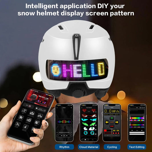 Winter Ski Helmet with LED Tail Light | Safe Cycling & Skiing Gear