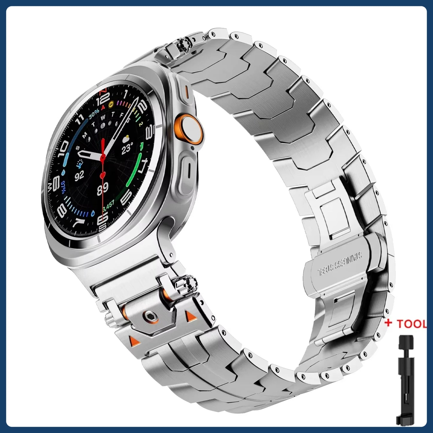 Luxury Stainless Steel Strap for Galaxy Watch 7 Ultra 47mm