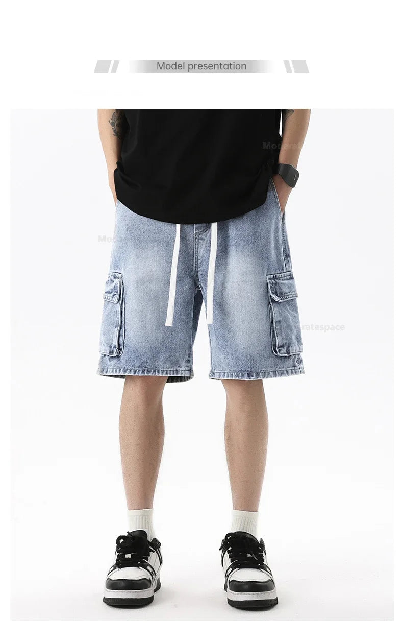 Men's Summer Retro Fashion Denim Shorts | Multi-pocket & Comfortable