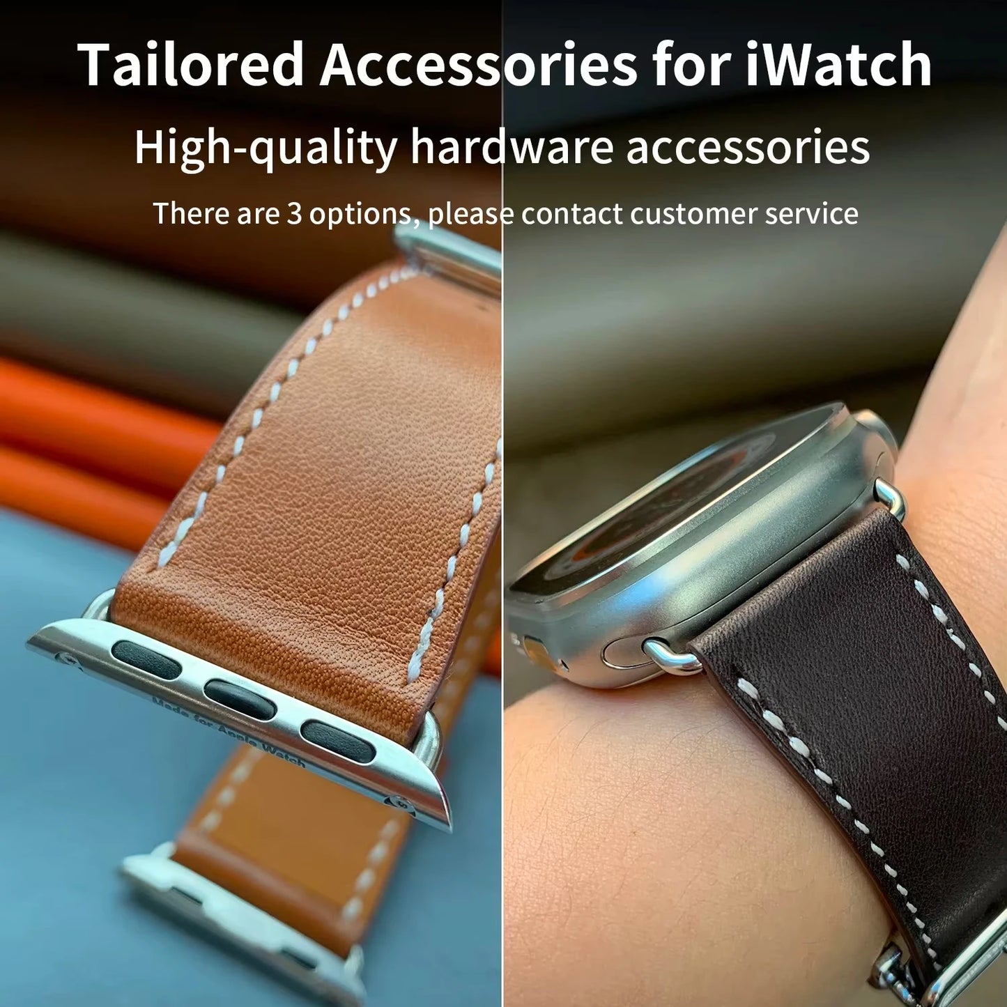 High Quality Genuine Leather Watch Band | Deployment Buckle Strap